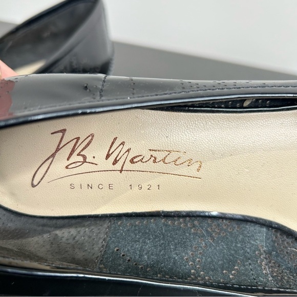 B Martin Patent Leather Ballet Flats with Perforated Detail Black Size… - Picture 9 of 10